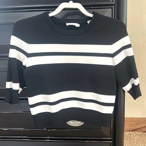 Pristine A.L.C. Black and white stripe sweater